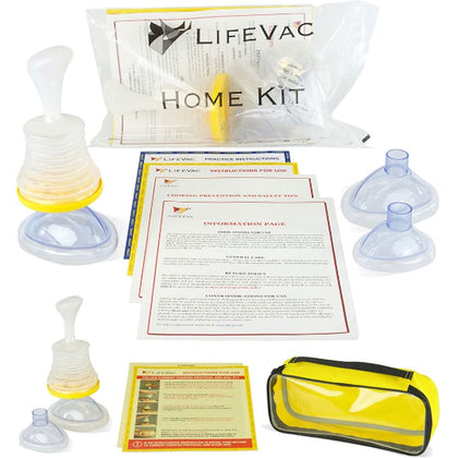LifeVac Choking Rescue Device for Kids and Adults | Portable Airway Assist Device | First Aid Choking Device for Kids and Adults | Perfect for Baby Showers | Home and Travel Combo Kits (Yellow)