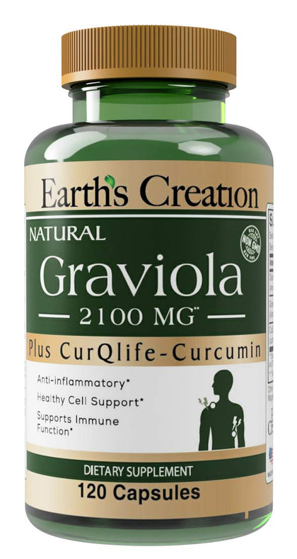 Graviola-Soursop 2100 mg with Curqlife 120 Capsules (Expiry -8/31/2025)