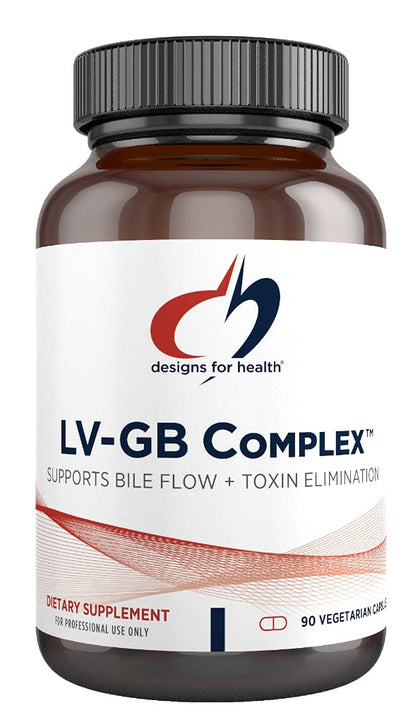 Designs for Health LV-GB Complex - Liver Detox Supplements for Gallbladder Support with Milk Thistle, Artichoke, Vitamins + Ox Bile - Supports Bile Flow + Toxin Elimination (90 Capsules)