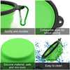 Dog Bowl Pet Collapsible Bowls, 2 Pack for Cats Dogs, Portable Pet Feeding Watering Dish for Walking Parking Traveling with 2 Carabiners (Small, Blue+Green)