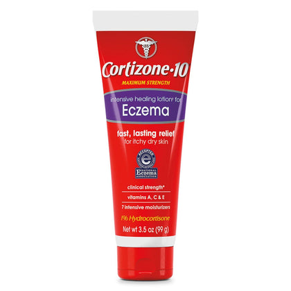 Cortizone 10 Maximum Strength Intensive Healing Lotion for Eczema, 1% Hydrocortisone, 3.5 oz.