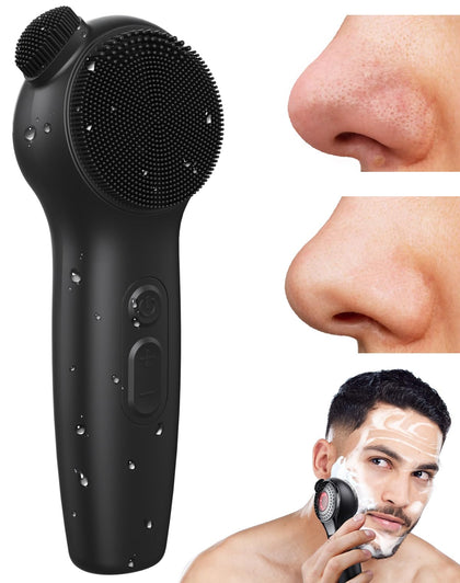 Facial Skin Care Products Men Women,Alyfini Electric Face Scrubber Cleaning Brush for Bathroom Shower,Power Exfoliating Face Wash Brush Cleaner Nose Blackhead Remover Tools for Dry Oily Sensitive Skin