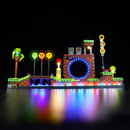 LED Light Kit for Lego 21331 Sonic The Hedgehog Green Hill Zone, USB Connecting Lighting Set Compatible with Lego 21331(Lights Only, No Lego Models)