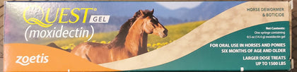 Quest Horse Wormer Gel Paste Equine Moxidectin (0.4oz.)