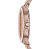 Fossil Women's Jesse Quartz Stainless Steel Three-Hand Watch, Color: Rose Gold Glitz (Model: ES3020)