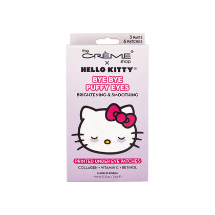 The Crème Shop Hello Kitty Bye Bye Puffy Eyes Under Eye Patches, Korean Eye Mask - 3 Pairs