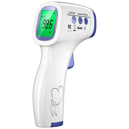 LPOW Thermometer for Adults, Non Contact Infrared Digital . Fever, Body and Surface . 2 in 1 Dual Modeï¼Whiteï¼