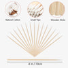 800PCS Pointed Cotton Swabs,4 inch Microblading Cotton Swab with Wooden Sticks for Makeup, Tattoo Permanent Supplies and Cleaning (8Packs)