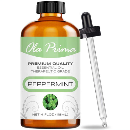 Ola Prima Oils 4oz - Peppermint Essential Oil - 4 Fluid Ounces