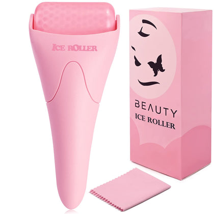 AFOUNDA Ice Roller for Face, Eyes and Whole Body Relief, Face Roller Skin Care Tool for Migraine Relief and Blood Circulation,Ideal for All Skin Types (Pink)