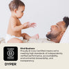 DYPER Viscose from Bamboo Baby Diapers Size 1 | Honest Ingredients | Cloth Alternative | Day & Overnight | Made with Plant-Based - Materials | Hypoallergenic for Sensitive Newborn Skin, Unscented