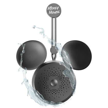 Disney Mickey Mouse Ears Bluetooth Shower Speaker with Suction Cup - Disney IPX4 Rated Water Resistant Speaker for Shower, Baths| Up to 5 HRs Playtime, Built in Button Controls and Mic for Phone Calls