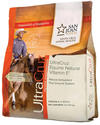UltraCruz Equine Natural Vitamin E Supplement for Horses, 4 lb Powder (158 Day Supply)