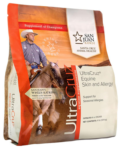 UltraCruz Equine Skin and Allergy Supplement for Horses, 4 lb. Pellet
