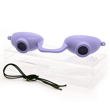 Super Sunnies EVO Flex Tanning Goggles - FDA Compliant Tanning Glasses - UV Tanning Bed Goggles For Tanning Eye Protection - Allows Visibility - With a Clear Case/Box (Lavender)