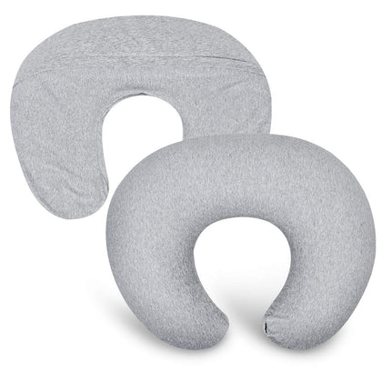 NiSleep Nursing Pillow with 2 Covers, Feeding Pillows for Breastfeeding, Baby Nursing Pillow, Machine Washable (Jersey, Grey)