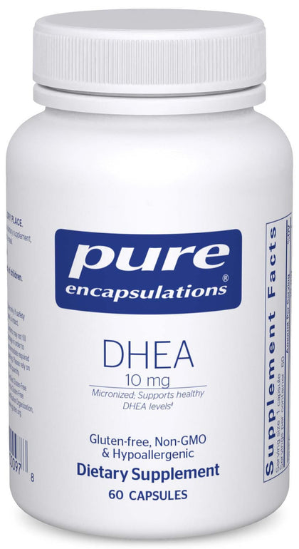 Pure Encapsulations DHEA 10 mg - Adrenal Supplement for Immune Support, Metabolism & Hormone Balance - with Micronized DHEA - 60 Capsules