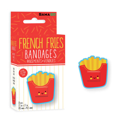 GAMAGO French Fries Bandages Bamboo Chopsticks Set - 4 Pairs of Adorably Cute Reusable Chop-Sticks - Easy Grip, Lightweight, Durable, 9.25 Inches