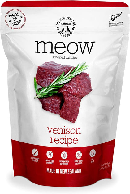 The New Zealand Natural Pet Food Co The New Zealand Natural Pet Food Meow Venison Air Dried Food Travel/Treat 3.5oz