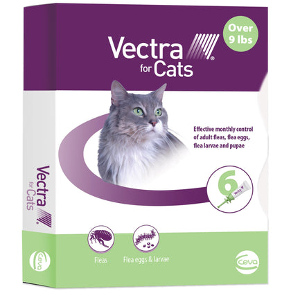 Vectra Feline (Green) - 9+ lbs - 6 Count