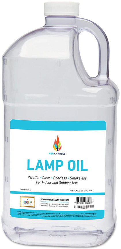 Liquid Paraffin Lamp Oil - 1 Gallon - Smokeless, Odorless, Ultra Clean Burning Fuel - Tiki Torch Fuel for Indoor and Outdoor Use- Made in The U.S.A.