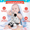 Baby Spiral Hanging Stroller and Car Seat Toys Black and White High Contrast Sensory Toy Newborn Plush Activity Toys for Bed Bassinet Crib Baby Carrier Gifts for 0 3 6 9 12 Months Girls Boys-BEE