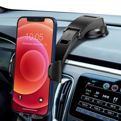 Car Phone Holder Mount, Dashboard Phone Holder with Strong Sticky Gel Suction Cup, Dual Release Button Car Phone Mount, Cell Phone Holder for Car iPhone SE 11 Pro Max XS/R, Galaxy Note 20 S20.