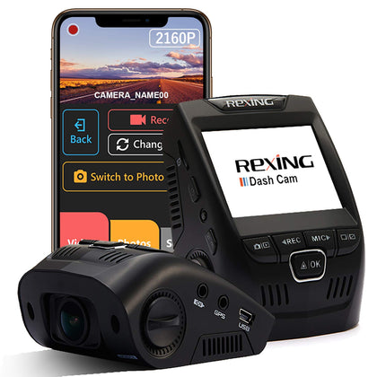 REXING V1 - 4K Ultra HD Car Dash Cam 2.4