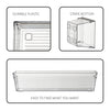 Backerysupply Clear Plastic Drawer Organizer Tray for Vanity Cabinet (Set of 10),Storage Tray for Makeup, Kitchen Utensils, Jewelries, and Gadgets