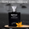 NovoGlow Great Avenues for Men - 100ml Eau De Parfum Spray for Men - Long Lasting Woody Fruity & Smoky Fragrance Smell Fresh All Day Long (B)
