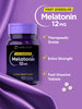 Carlyle Melatonin 12 mg Fast Dissolve 90 Tablets | Natural Berry Flavor | Vegetarian, Non-GMO, Gluten Free (Expiry -9/30/2025)