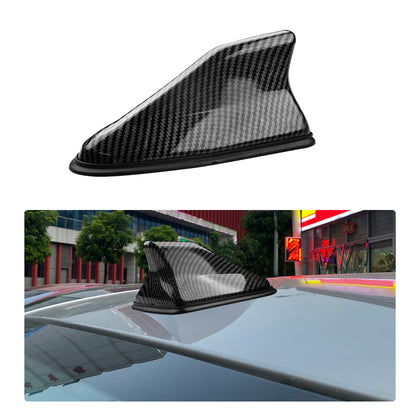Shark Fin Antenna Car Antenna Cover, Roof Aerial Base AM/FM Radio Signal for Car SUV Truck Most Auto Cars Antenna Accessories (Carbon Fiber)
