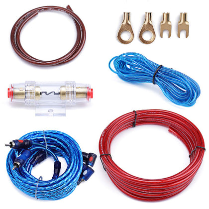 Muzata 10 Gauge Amplifier Installation Kit with RCA Interconnect and Speaker Wire, Car Audio Subwoofer Wire, AMP Wiring, Auto Audio Cables M027