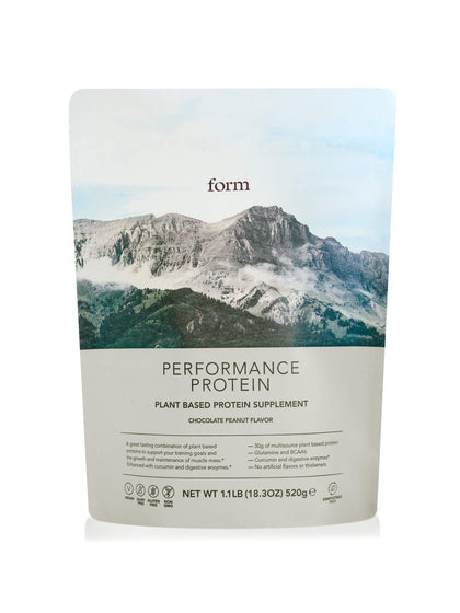 Form Performance Protein - Vegan Protein Powder - 30g of Plant Based Protein per Serving, with BCAAs. Perfect Post Workout. Tastes Great with Just Water! (Chocolate Peanut) (Expiry -10/31/2025)