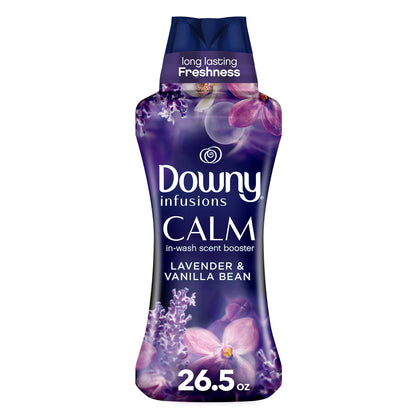 Downy Infusions Laundry Scent Booster Beads for Washer, Calm, Lavender & Vanilla Bean, 26.5oz, Use with Fabric Softener