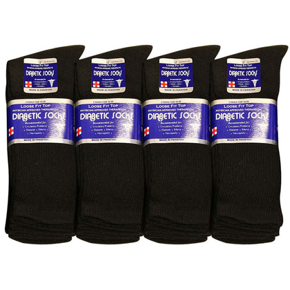 Falari Physicians Approved Diabetic Socks Crew Unisex 3, 6 or 12-Pack