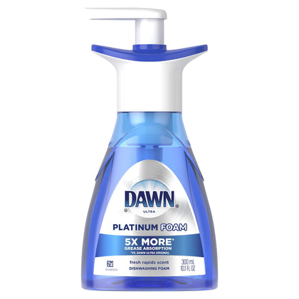 Dawn Ultra Platinum Foam Dishwashing Foam, Fresh Rapids Scent, 10.1 fl oz (Packaging May Vary)
