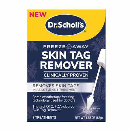 Dr. Scholl's Freeze Away Skin TAG Remover, 8 Ct Removes Skin Tags in As Little As 1 Treatment, FDA-Cleared, Clinically Proven, 8 Treatments