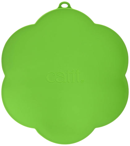 Catit Flower Shape Cat Placemat, Green, diameter 11.8in