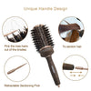 FIXBODY Boar Bristles Round Hair Brush, Nano Thermal Ceramic & Ionic Tech, Roller Hairbrush for Blow Drying, Curling, Straightening, Add Volume & Shine (3.3 inch, Barrel 2 inch) 120v