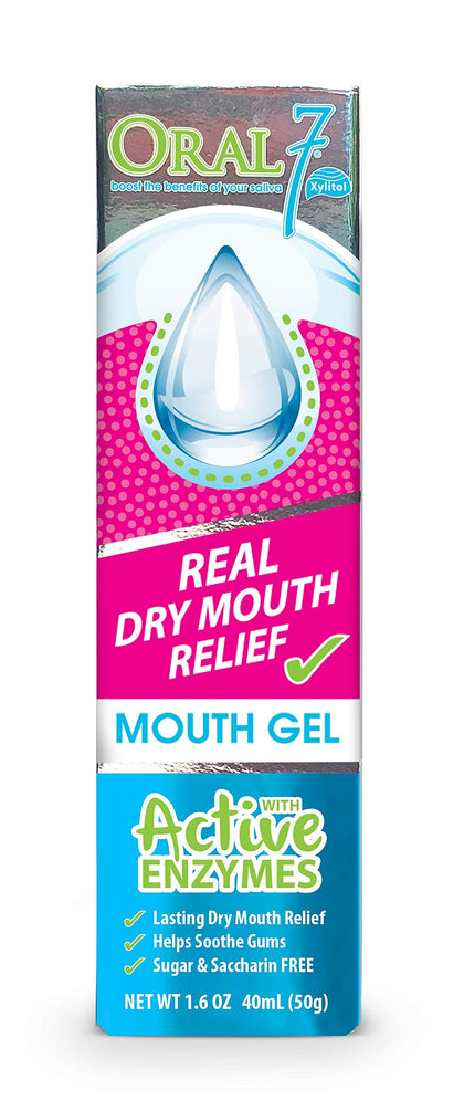 Oral7 - Dry Mouth Moisturizing Mouth Gel Containing Enzymes, Soothes and Protects Gums, Lasting Dry Mouth Relief, Promotes Gum Health and Fresh Breath, Oral Care and Dry Mouth Products 1.6 Ounces