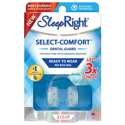 SleepRight Select-Comfort Dental Guard (New Version) - Sleeping Teeth Guard - Mouth Guard to Prevent Teeth Grinding