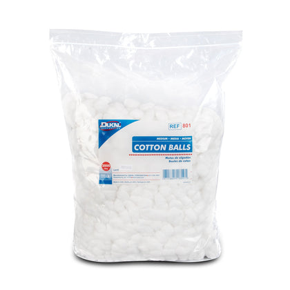 Dukal 801 Cotton Ball, Non Sterile, Medium, White, Pack of 4000
