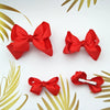 Red Bows for Girls,6PCS Hand-made Grosgrain Ribbon Hair Bows Alligator Clips Hair Accessories for Little Teen Toddler Girls Kids (Red)