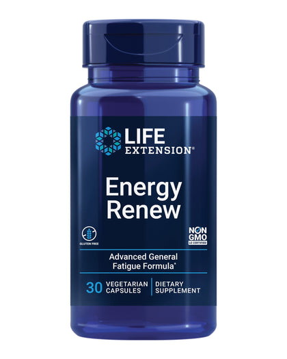 Life Extension Energy Renew 200mg - French Oak Wood Extract Supplement for Healthy Energy Production and Immune Support - Non-GMO, Gluten Free, Vegetarian - 30 Capsules (Expiry -2/28/2025)