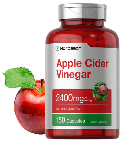 Apple Cider Vinegar Capsules | 2400mg | 150 Count | Non-GMO, Gluten Free Supplement | by Horbaach (Expiry -7/31/2026)