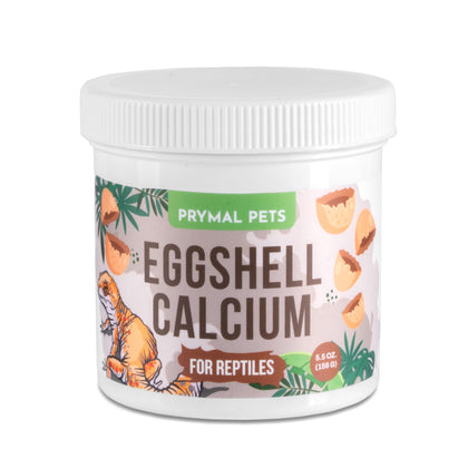 Natural Eggshell Calcium Supplement for Reptiles - Pure, D3-Free Formula for Optimal Health - Unique Eggshell Source, High Absorption, Safe & Effective - Ideal for Reptile Wellness