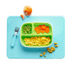 Munchkin® Spotless Silicone Placemats for Kids, 2 Pack, Blue/Green