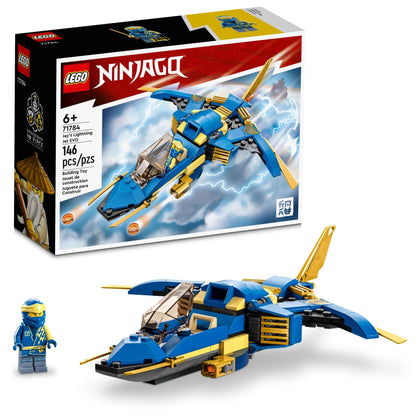 LEGO NINJAGO JayÂs Lightning Jet EVO 71784, Upgradable Toy Plane, Ninja Airplane Building Set, Collectible Birthday Gift Idea for Grandchildren, Kids, Boys and Girls Ages 7 and Up