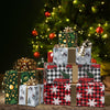 GIOLNIAY Christmas Wrapping Paper for Men Women Kids - Holiday Gift Wrap Contain Red & Black Plaid with Truck, Black & White Plaid with Snowflake, Green Tree, Xmas Design - 4 Jumbo Sheets, 4 Medium
